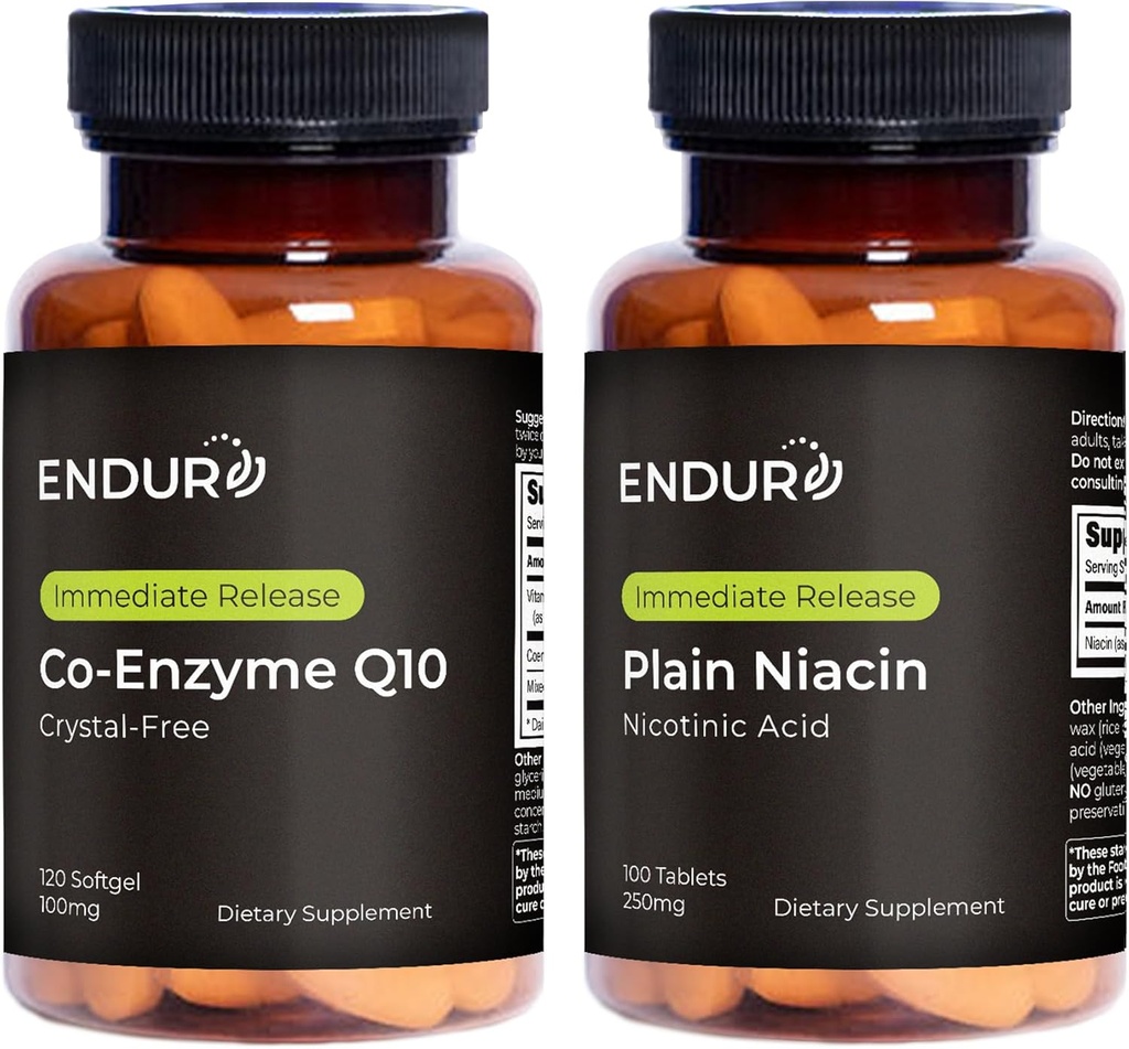 Produse de rezistenta Co-Enzim Q10 fără cristale (120 softgels) B3 Plain Niacin