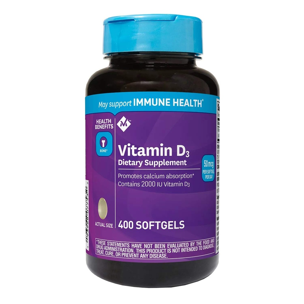 Mark Vitamina D3 50 mcg (2000 UI) Supliment alimentar (400 ct.)