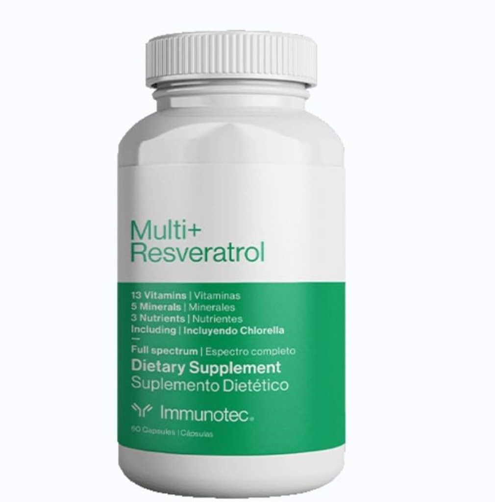 Imunotec - Resveratrol Multi+ - Supliment complet Dietary Spectrum - 13 Vitamine, 5 Minerale, 3 Nutrients cu Chlorella