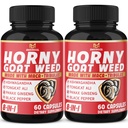 BMVINVOL (2 cutii) Capsule cu buruieni de capră excitate cu Maca, Tribulus, Ginseng. Ashwagandha,Tongkat Ali - 8-in-1 pentru nivelurile energetice de sprijin