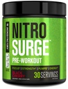 Fabrica Jacked NITROSURGE Suplimentul de pregătire - energie fără sfârșit, câștiguri de putere instant, focalizare clară și pompe intense - NO Booster & Powerful Preworkout Energetic Powder - 30 Servings, Black Cherry