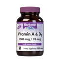 Bluebonnet Nutrition Vitamina A & D3 2500 UI/1.000 UI din Marea Adâncă, apă rece, ulei de pește - Pentru sănătatea ochilor și funcția imună* - Gluten Free - Dairy Free - Distilate molecular - 100 Softgel/Servings