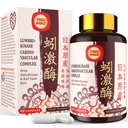 Lumbrokinaza 100mg (Max Activity 1.000.000 LKU),Nattokinaza 100mg-2.000 FU de activitate și Red Yeast Rice 300mg, Pottent Lumbrokinaza Enzime Suplimentul pentru Circulatorii,Cognition,60 Capsule (Pachet de 1)