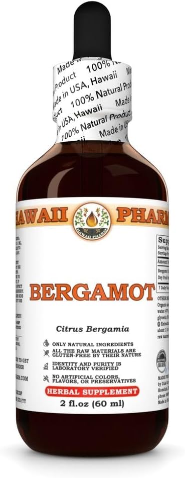 Extract de Bergamot, Tinctură pentru echilibru lipide, Suporturi Claritate cognitivă, Disconfort comun Eases, Wellness Natural - 2 fl.oz
