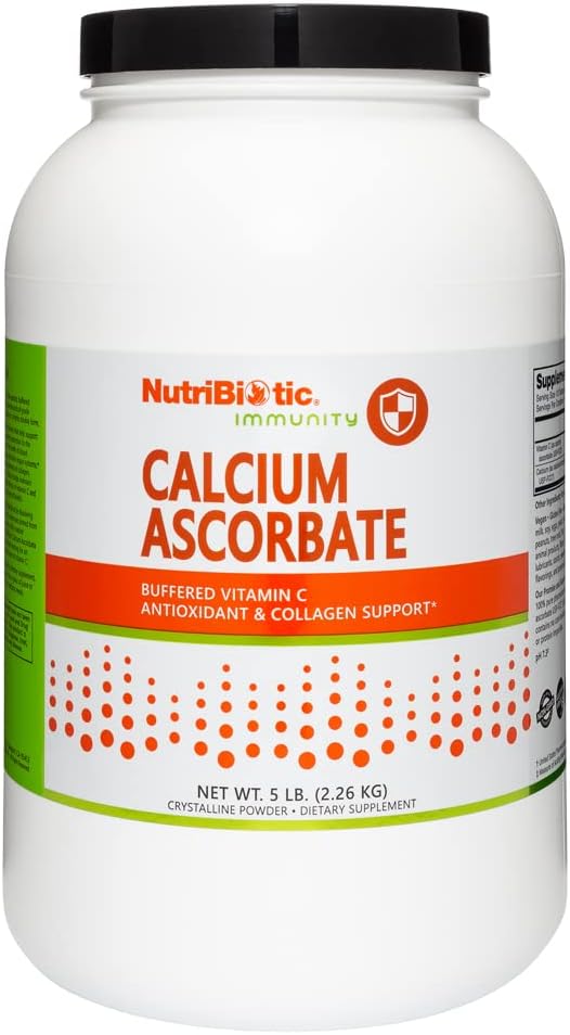 NutriBiotic - Ascorbat de calciu vitamina C pulbere, 5 Lb 