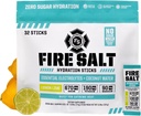 Fire Science Fire Salt Hidratare Sticks, Electroliti & Coconut Water, Hidratare Drink Mix cu magneziu, Potasiu & Sodium, Zero Sugar, Single Serve On The Go Packs, Lemon Lime Flavor, 32 Count