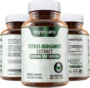 Vegan Labs Citrus Bergamot Extract 1500MG- 180 capsule Vegan- 25:1 Citrus Bergamia Extract- sprijină sănătatea generală și protecția antioxidant- gluten gratuit, non-GMO