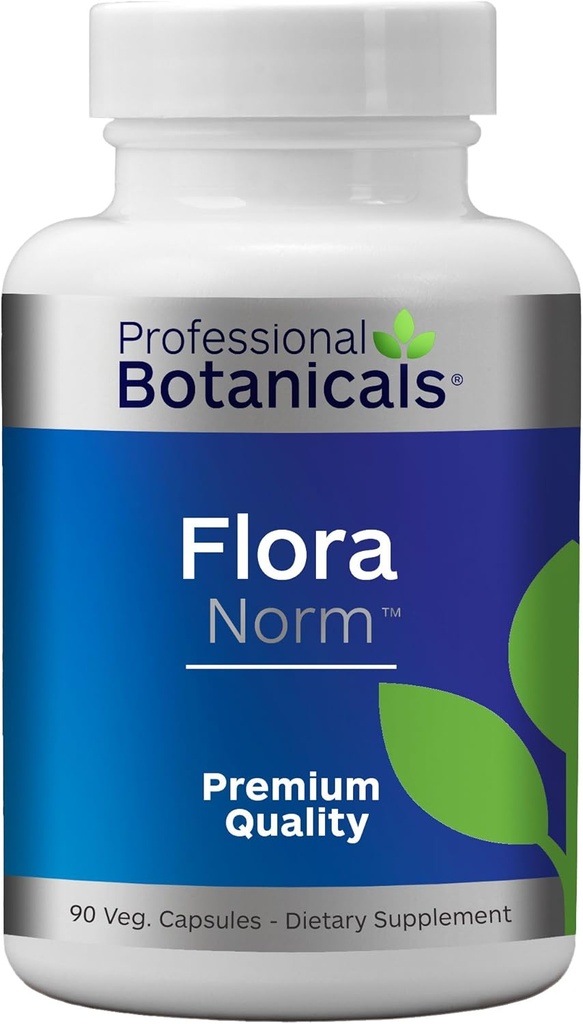 Professional botanicals Flora Norm - 12-Strain Pottent Vegan Probiotic Mix (10 miliarde CFU/gm.) Susţine Digestive şi Imune Health 90 Capsule vegetariene