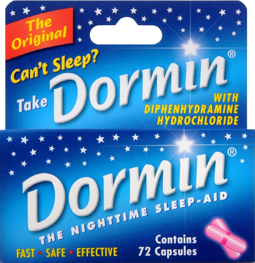 Dormin Nighttime Sleep-Aid - 72 capsule, ambalaj cu 6 capsule