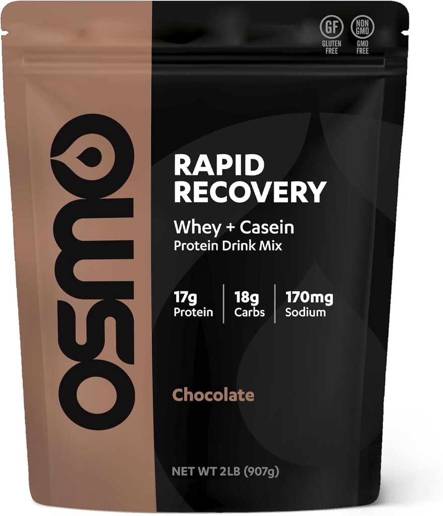 Osmo Recuperare Rapidă - Whey & Micellar Pulbere de proteine Blend cu Carbohidrats & Cafeina, Toate ingredientele naturale, permite repararea și boost-uri musculare Glycogen Restaurare - Ciocolata, 22 Serviri