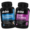 Glucosamină Chondroitin MSM Turmeric & Ficat Curăță dezintoxicare - supliment comun de sănătate Knee articulații osoase, Liver Cleanse Detoxifiere Suport - Suport comun Pastile Glucosamine Capsule sulfate Suplimente
