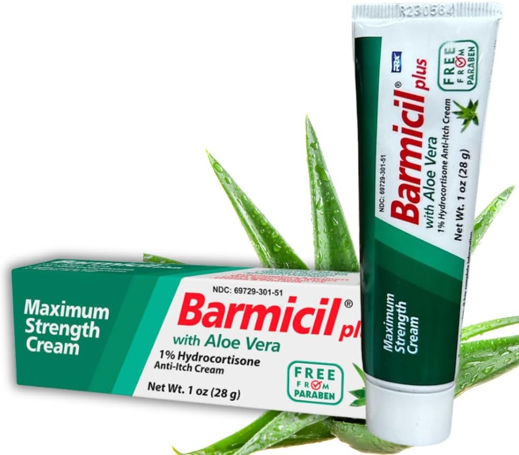 Plus Cream Skin Alergies Aloe Vera cu 1% Hidrocortizon Rezistenta maxima Anti-Itch Contine 1 oz Tub (28 Grams) Relieves Alergii cutanate