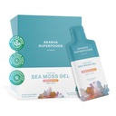 Akasha Superfoods Irish Sea Moss Gel, Liposomal Seamoss cu Irish Sea Moss, Vitamina E, Citrus, Vanilie organică, Glicerină, Piele, Energie și suport de sănătate pentru femei și bărbați, Flavor Citrus dulce, 30 Ct