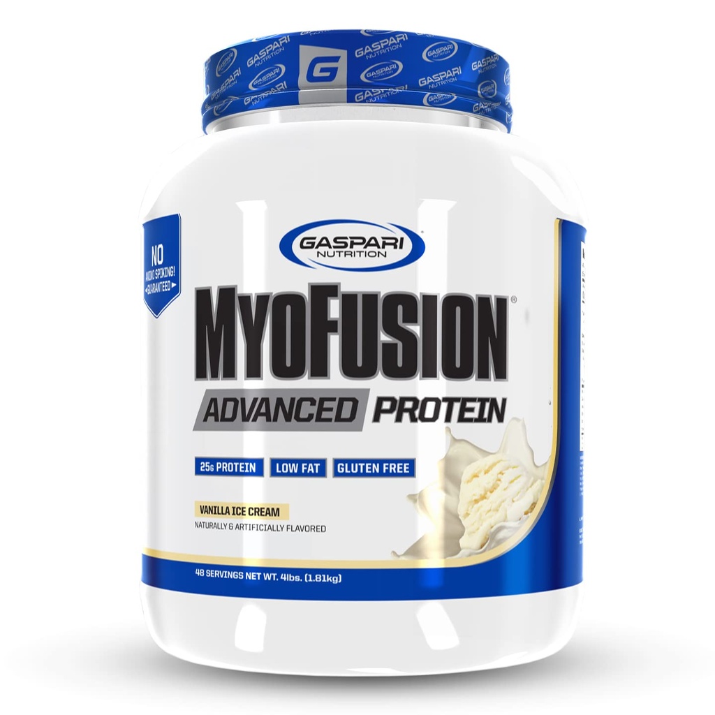 Gazpari Nutrition Myopyfusion Advanced Protein, Proteine Blend cu proteine Whey, Casein Proteine și Proteine Izolate, Fat scăzut și Gluten Free (4lbs, Vanilla Ice Cream)