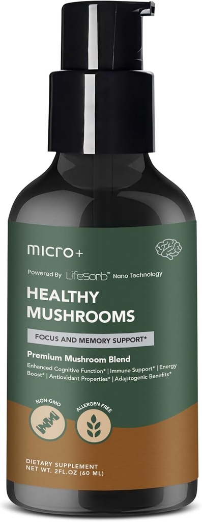 Mushroom+ by Micro+ Nootrop Brain Supplement with LifeSorb 