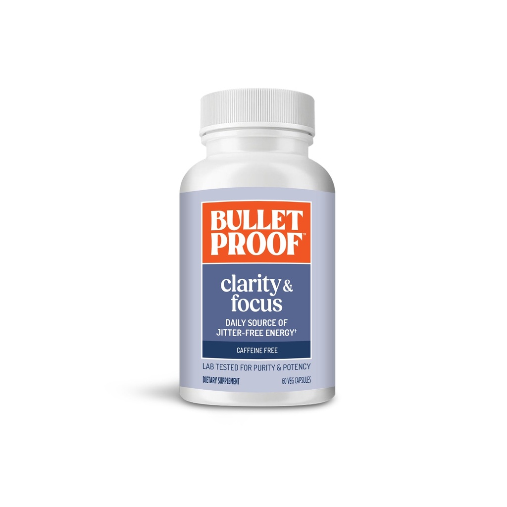 Bulletproof Clarity & Focus Capsule, 60 Conte, Cafeina-gratuit Supliment pentru a promova claritatea mentala si vigilenta, Fost numit mod inteligent, ambalare mai Vary