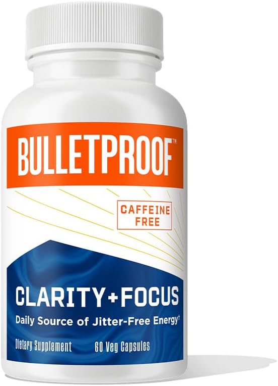 Bulletproof Clarity & Focus Capsule, 60 Conte, Cafeina-gratuit Supliment pentru a promova claritatea mentala si vigilenta, Fost numit mod inteligent, ambalare mai Vary