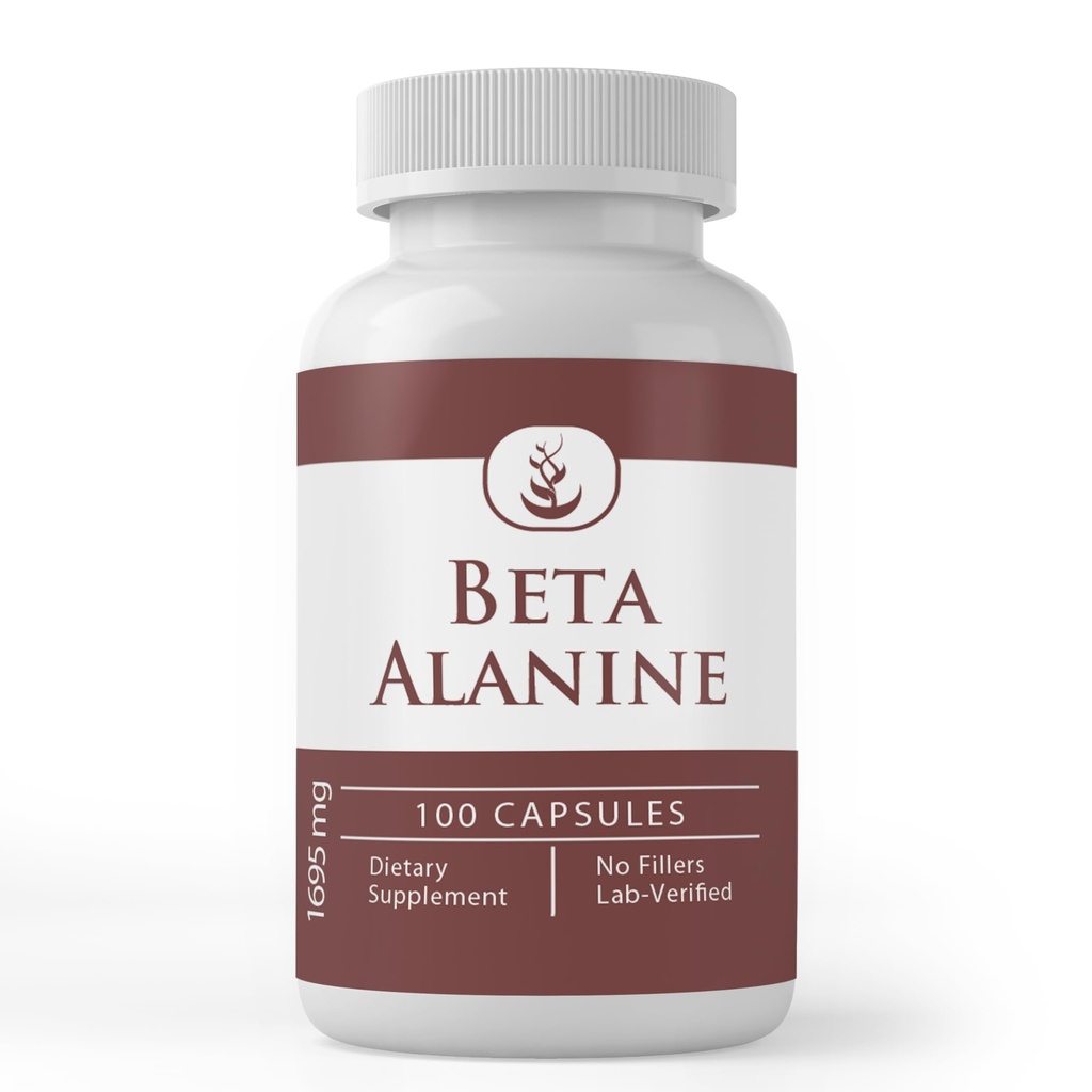 Ingrediente originale pure Beta Alanine, (100 capsule) întotdeauna pură, fără aditivi sau fillers, Lab verificat