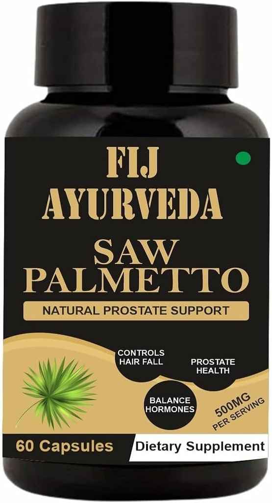 Saw Palmetto Extract capsule pentru bărbați și femei 500mg 60 Veg capsule, par natural de creștere pentru bărbați și femei - (Pachet de 1)