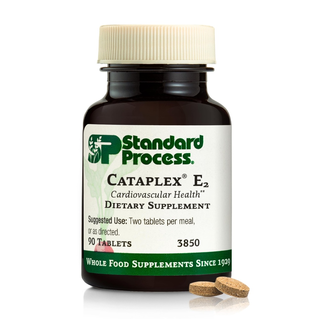 Proces standard Cataplex E2 - Vitamina E & Seleniu Supliment pentru sanatate cardiovasculara si celulara - Suport antioxidant pentru sanatatea inimii - Non-Dairy & non-Soy - 90 comprimate