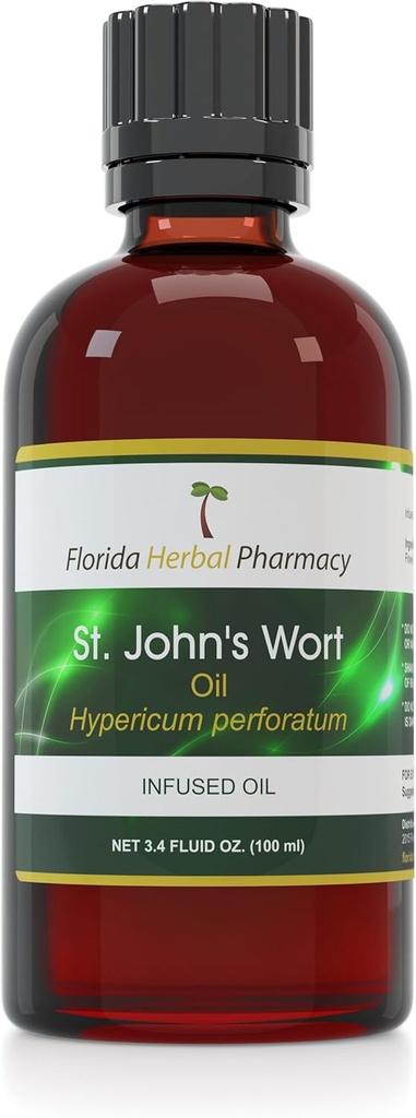 Farmacie din Florida, sunătoare (Hypericum perforatum) Ulei perfuzat 3,4 oz (100 ml).