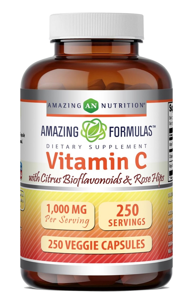 Formulari uimitoare Vitamina C cu Rose HiPS & Citrus Bioflavonoids 