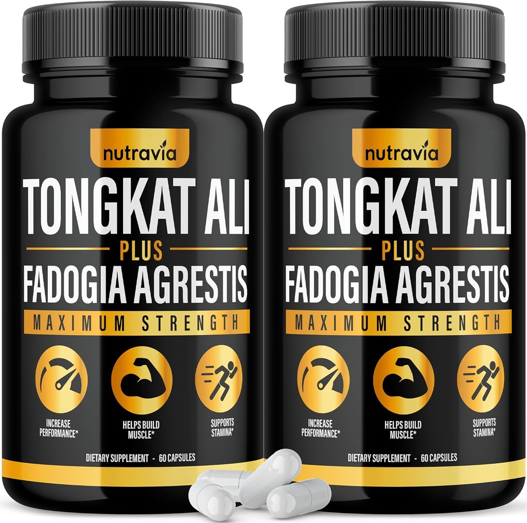 (2 ambalaj) Tongkat Ali Fadogia Agrestis pentru bărbaţi Supliment, sex masculin oxid azotat Booster Longjack Tongkat Ali Extract praf Vitamine Test Pompa fluxul de performanţă Tongkat-Ali pentru femei (120 capsule)