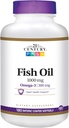 21st Century Fish Oil 1000 mg Enteric Coated Softgels, 18000Count (Pachet de 2)