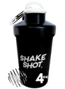 Black - 4oz Mini sticla Shaker pentru antrenament pre, Creatina, suplimente mici Scoop (Nu pentru proteine) Clip & Shaker Ball