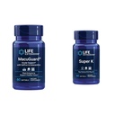 Life Extensie Macuguard Eye Health Supliment cu Lutein, Meso-Zeaxanthin, Saffron & Astaxantină - 60 Conte și Super K Vitamina K1 K2 MK-7 MK-4 Vitamina C - 90 Softgels