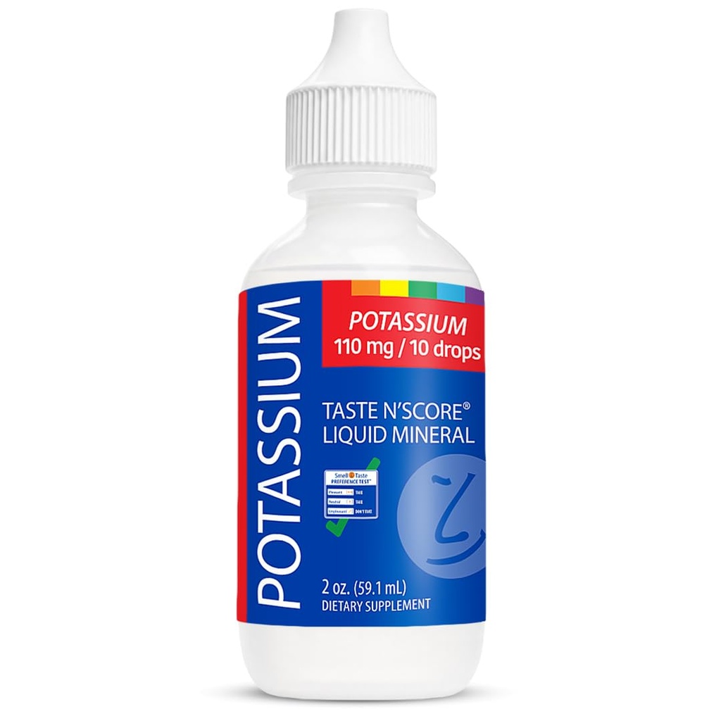 Gust N'Scor de potasiu supliment de minerale lichide ionice; 100% Pure; 110 mg; 72 Serviri