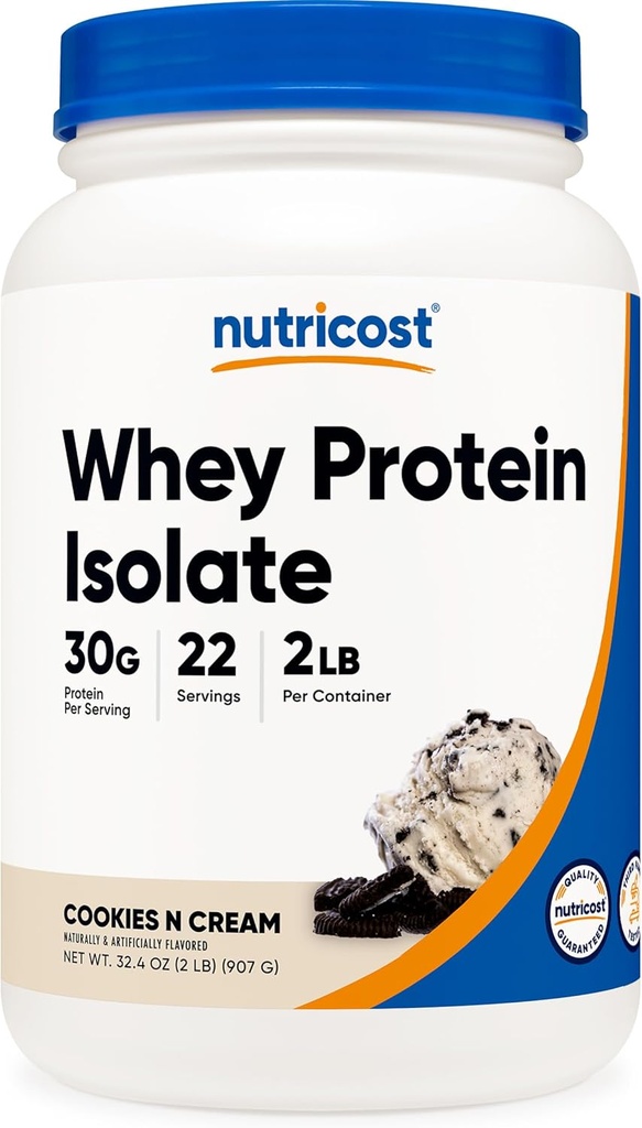 Izolat de proteine Nutricost Whey (Cookies N Cream, 2 lire sterline)
