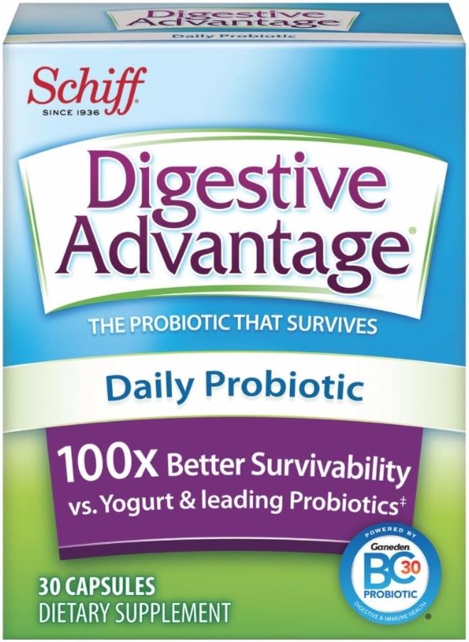 Digestive Advantage Daily Probiotic, 30 capsule (Pachet de 3)