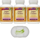 Secretul naturii Super Cleanse Toxina dezintoxicare și eliminare ușoară Total organism Curățare, Digestive & Colon Health Support, 3 cutii de 100 comprimate, cu un caz de pastila