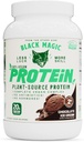 Black Magic Plant-Sursa 100% Vegan Proteina - Keto, Low Sugar, Dairy Proteina Free - Pre/Post Workout - Ciocolata Inghetata - 20g Proteina - 2 LB
