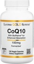 CoQ10 by California Gold Nutrition - USP-Verified, Fermented Cozyme Q10 with BioPerine - Mitocondrial Support - Vegan Friendly - Gluten Free, Non-GMO - 100 mg - 150 Veggie Capsule