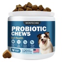 Probiotice pentru câini, Îmbunătățirea mâncărimile pielii Urechi, Sanatate Guts, Echilibru Drojdii, Alergii, Imunitate, Probiotice Dog și Enzime digestive cu prebiotice, Reduce diaree (Chicken, 120 de mestecate)