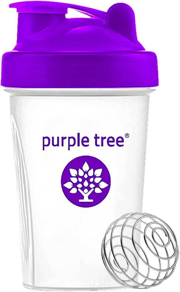 copac purpuriu Shake Proteina Sticla, Leak Proof Mixer Cupa cu oţel inoxidabil Blending Ball 