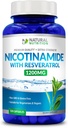Generic Natural Vitamina Extra Putere Nicotinamida cu Resveratrol 1200 mg (Vitamina B-3) 120 Capsule Veggie Gluten Free & Non- GMO