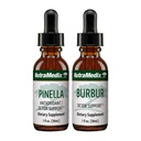NutraMedix suport de detoxifiere Bundle - picături lichide pentru curăţare şi suport de detoxifiere şi ceaţă cerebrală ocazională - Pinella Anise drops & Burbur extract pentru detoxificare sănătoasă (2 Conte, 1 Oz)