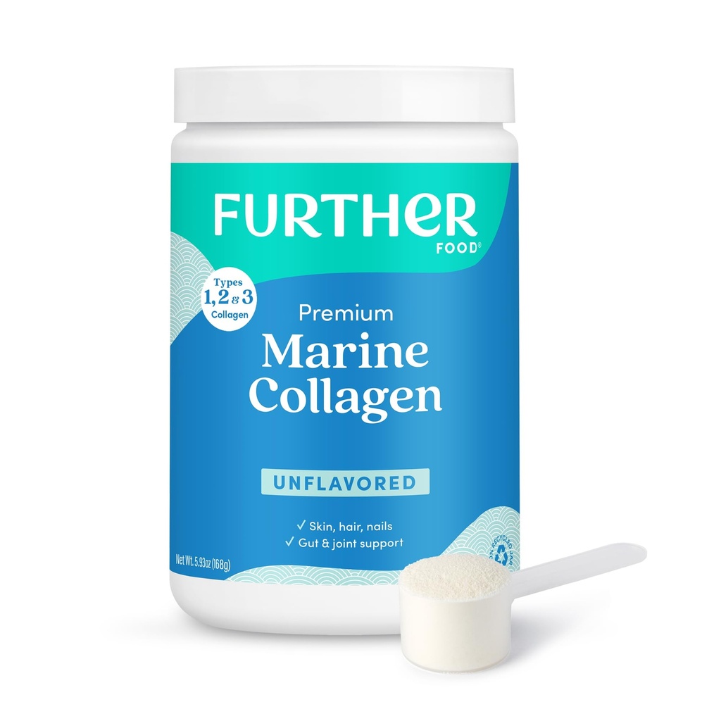 Alte produse alimentare Nearomatizate Marine Colagen Peptides pulbere, Wild-Caught Sustainable Soursed Fish, Hydrolyzed Tip 1, 2 & 3, 12g Proteina, 5.93 Oz