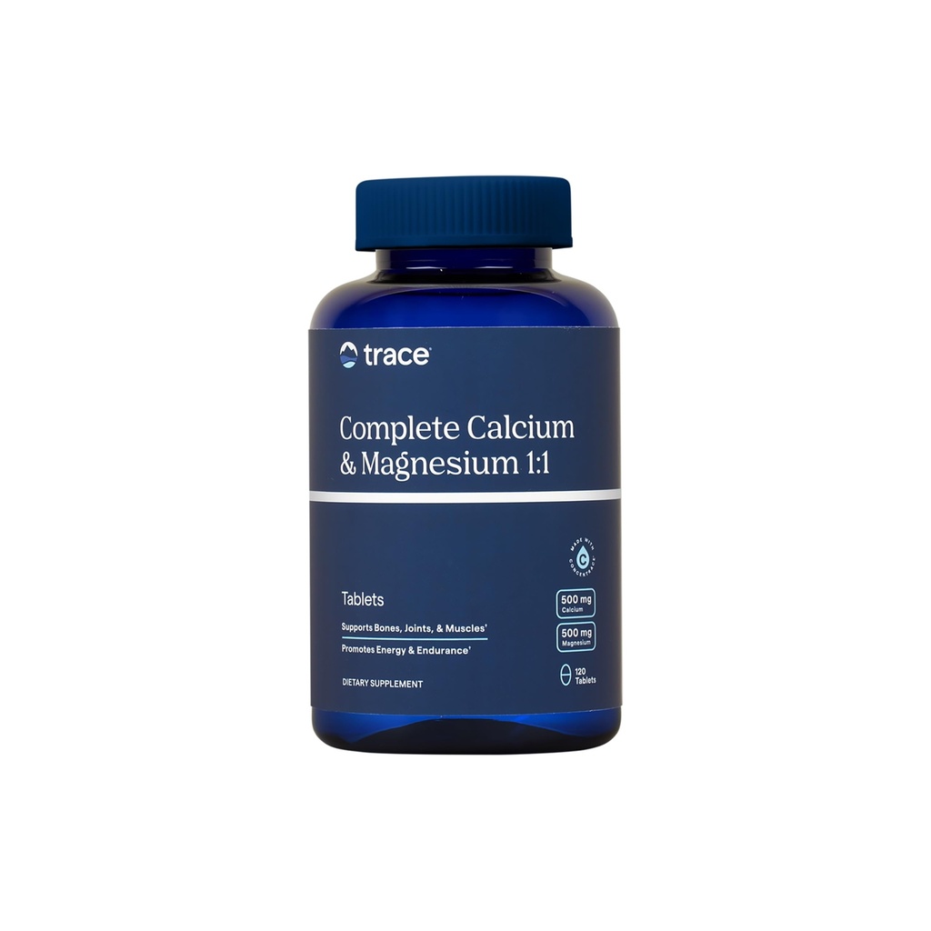 Trace Minerale complete Calciu & Magneziu 1:1 - Supliment alimentar pentru Bone Health & Energy Supplement - Suplimentul mineral pentru a ajuta Imuna Sănătate - Formula cu Minerale de mare - 120 tablete (30 Serviri)