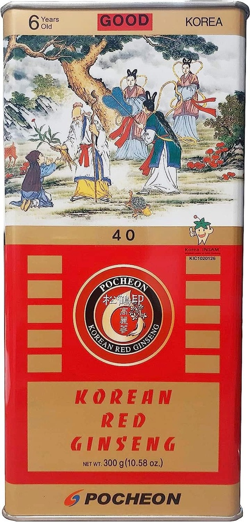 Pocheon 300g Coreean Conserve uscate Panax Red Ginseng 24 Rădăcini 6 ani Grad bun 300-40