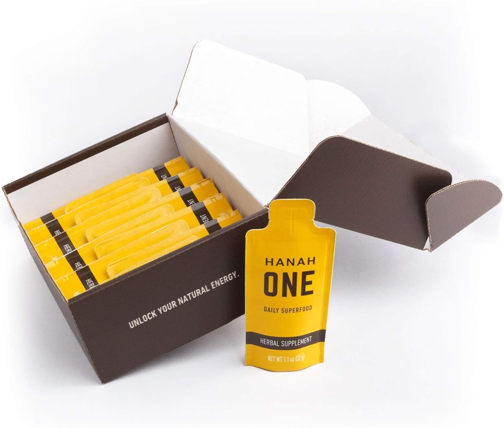 Hanah ONE Go-Pack - Ayurvedic superfood Supplement - Imunitate, Claritate, Rezistență - 12 Pachete de călătorie