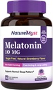 Melatonină 10 MG, comprimate de dizolvare rapidă, Ultra Putere, non-Habit de formare, Sleep & Calmness Support, Fără zahăr, Aromă naturală de căpșuni, 90 comprimate