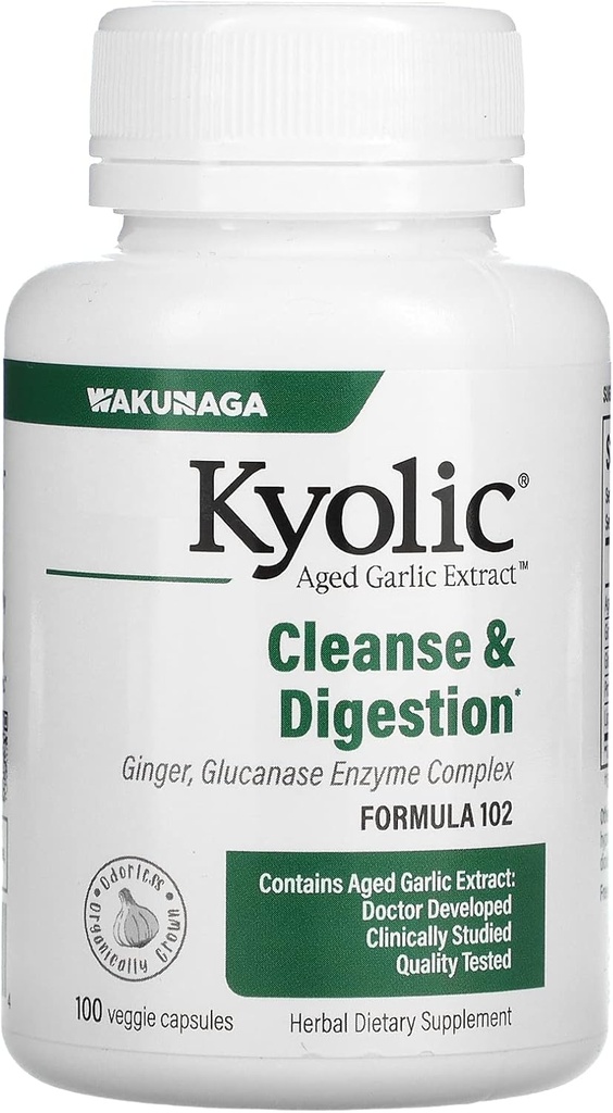 Aged Usturoi Extract, Cleanse & Digestion Formula 102, 100 Veggie Capsule, Kyolic