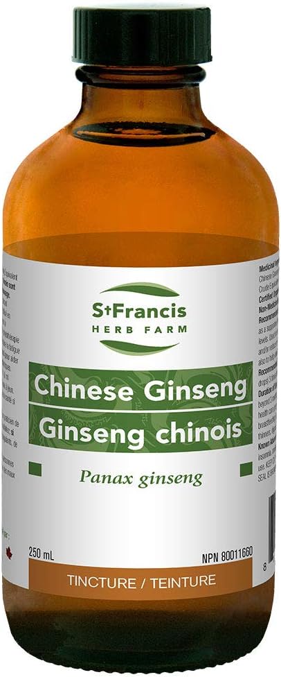 St Francis Herb Farm - Chineseng Ginseng (Panax ginseng, root) Certified Organic Tincture Extract 