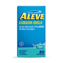 Aleve Pain Relieiver & Fever Reductor Geluri lichide, Naproxen Sodiu, Pain Relief, 80 Conte