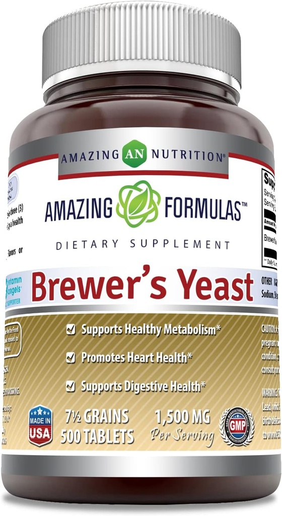 Amazing Formulas Brewers Drojdii 1500mg Per Servire 500 comprimate Supliment 