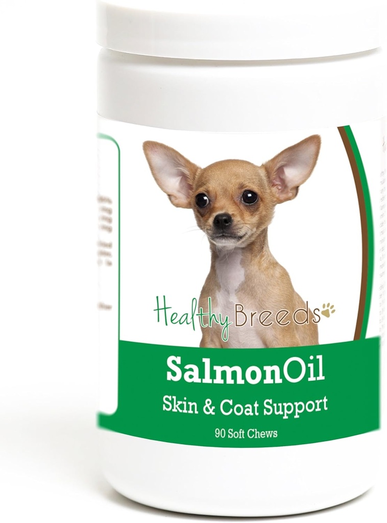 Sănătoși Rase Chihuahua Somon ulei Soft Chews 90 Count